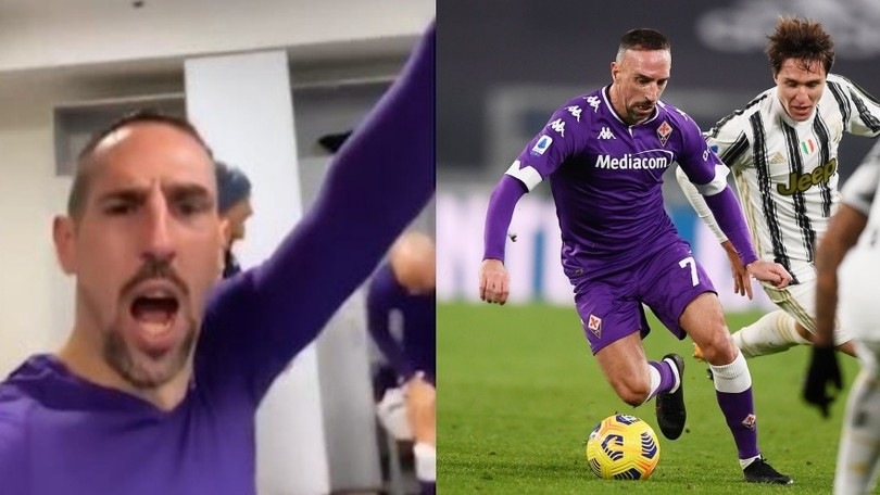 Juve-Fiorentina, Ribery anima della festa nello spogliatoio dello Stadium