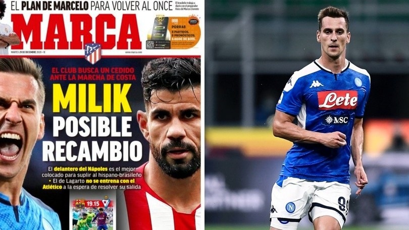Dalla Spagna: "L'Atletico Madrid pensa a Milik per il dopo Diego Costa"