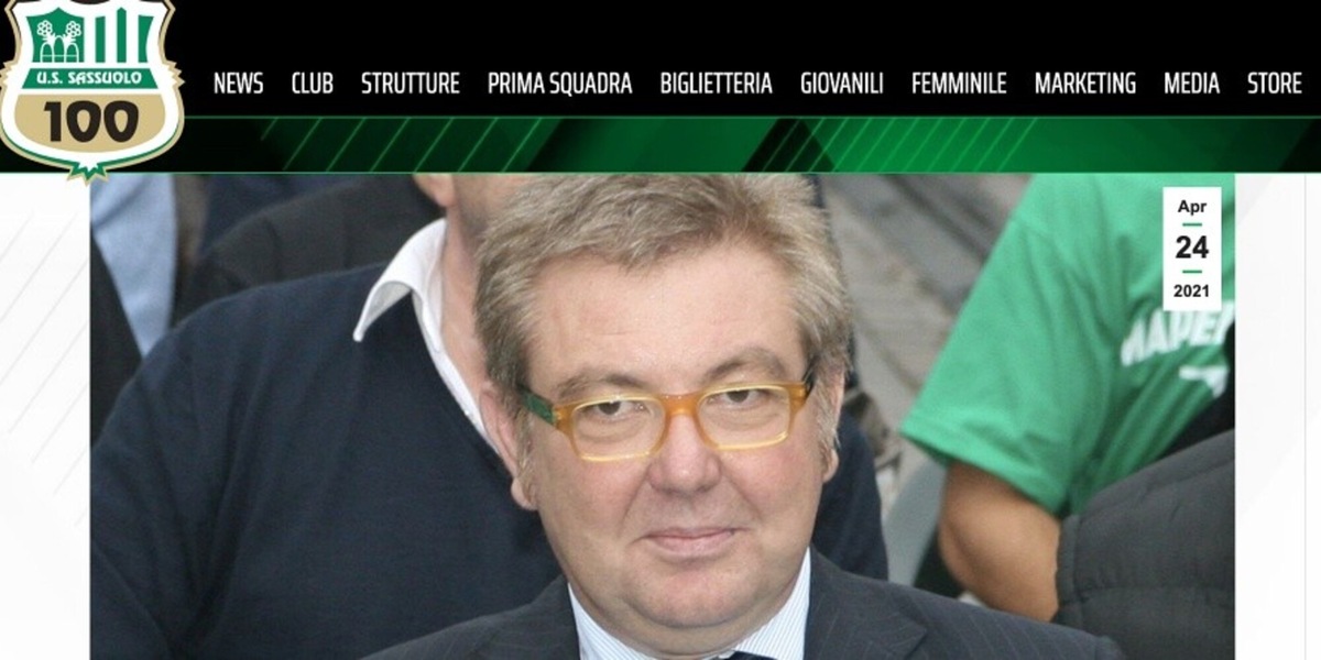 Lutto Sassuolo, addio al vicepresidente Sassi