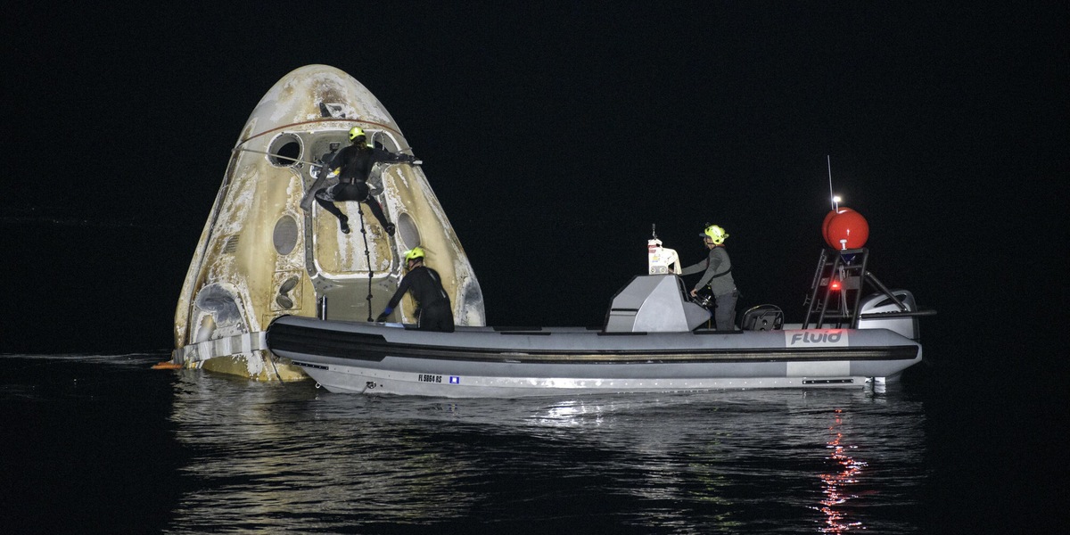 SpaceX di Elon Musk: il ritorno sulla terra della Crew Dragon