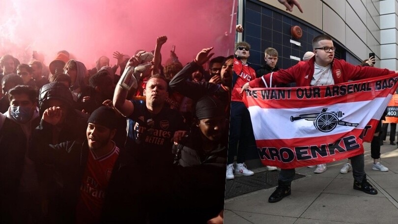 Arsenal, tifosi infuriati fuori dall'Emirates: "Kroenke vattene"