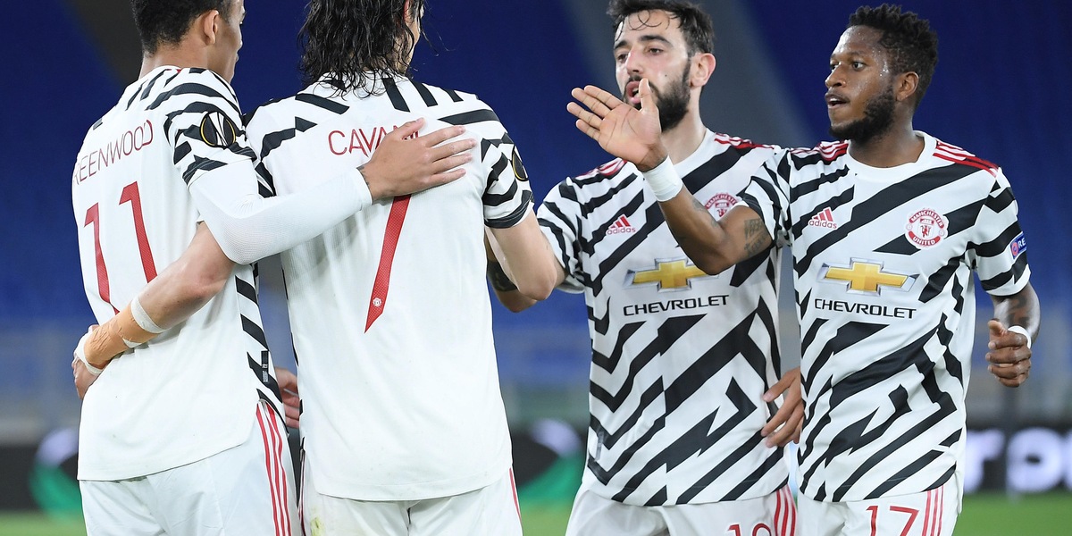 Roma-United 3-2: doppietta di Cavani, Pogba in finale di Europa League
