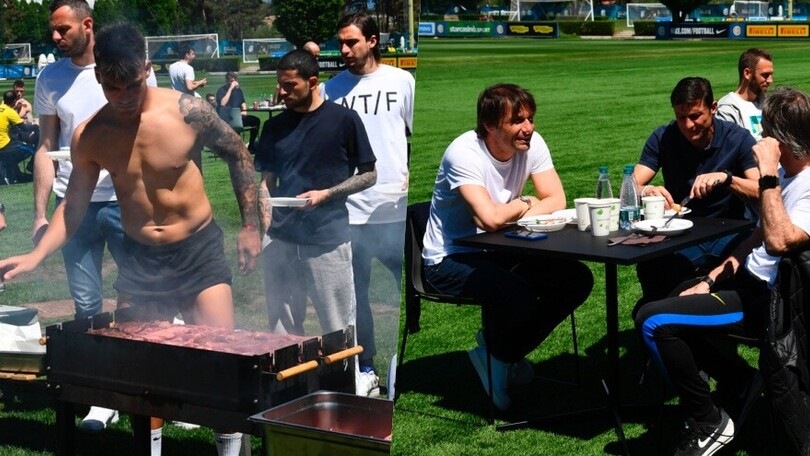 Grigliata Inter, Lautaro al barbecue e Conte a tavola