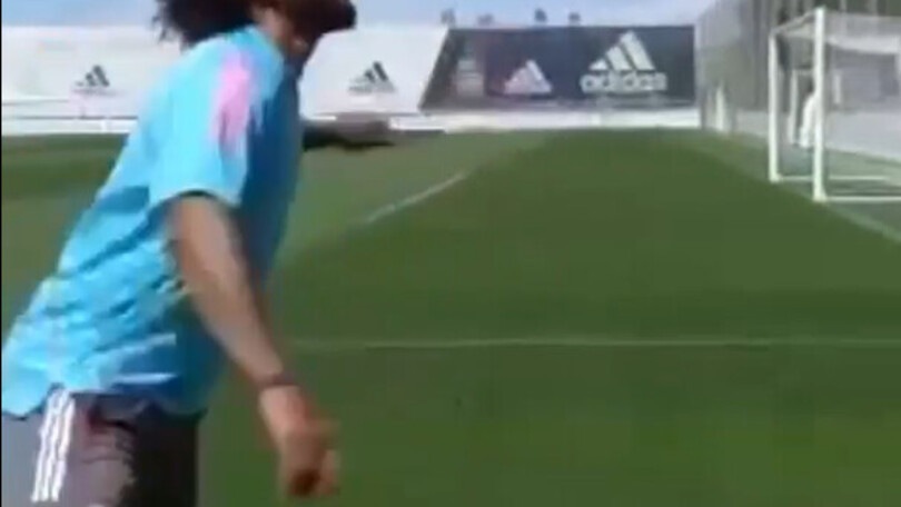 Marcelo che numero in allenamento!