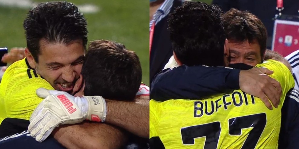 Buffon e Agnelli, abbraccio commovente tra il portiere e il presidente