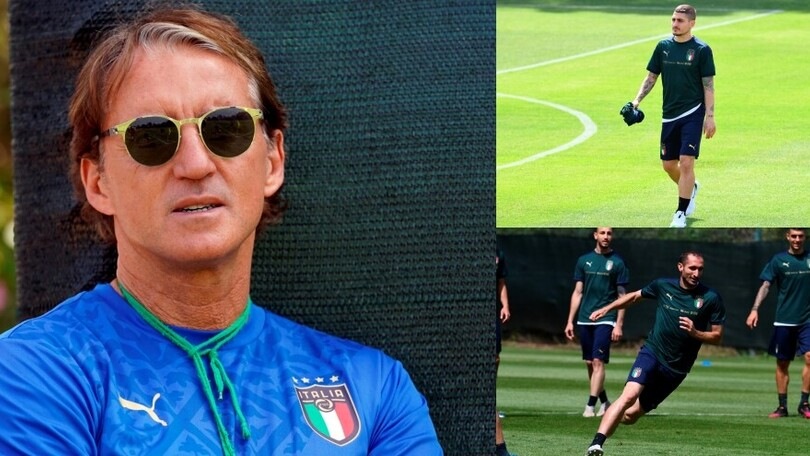 Italia, che carica di Chiellini! Mancini aspetta Verratti