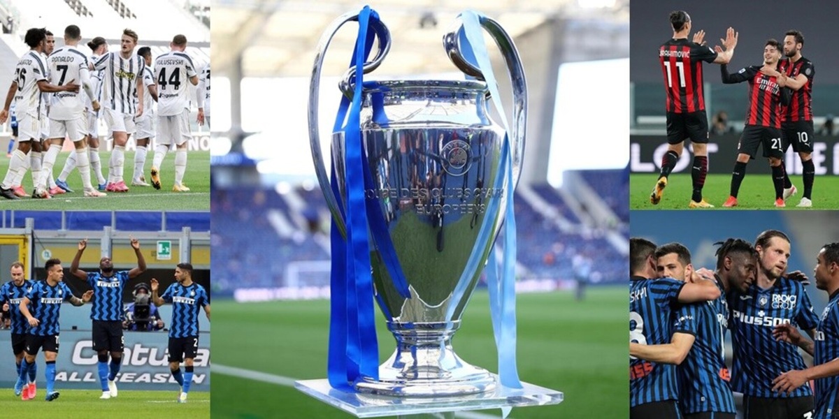 Champions: fasce e avversarie di Juve, Inter, Milan e Atalanta