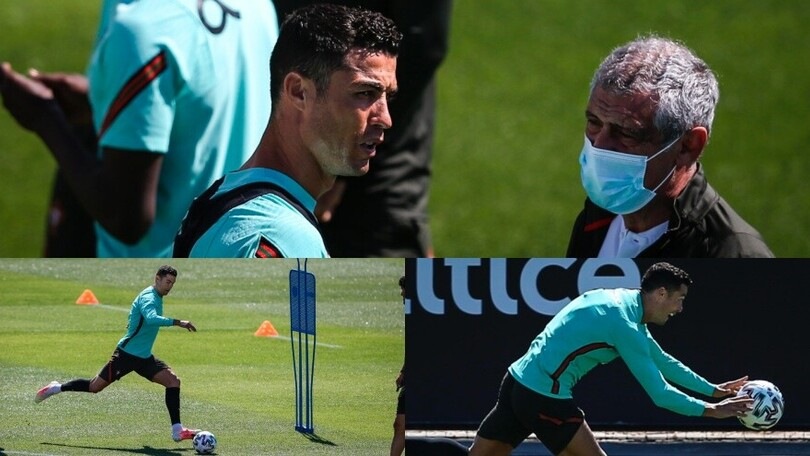 Ronaldo, colloquio con il ct e tiri: è il Portogallo di CR7