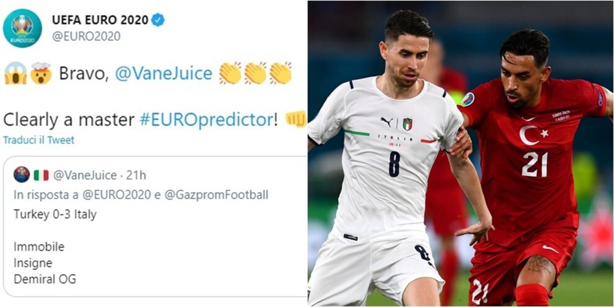 Turchia-Italia, l'incredibile pronostico su Twitter: azzecca risultato e marcatori!
