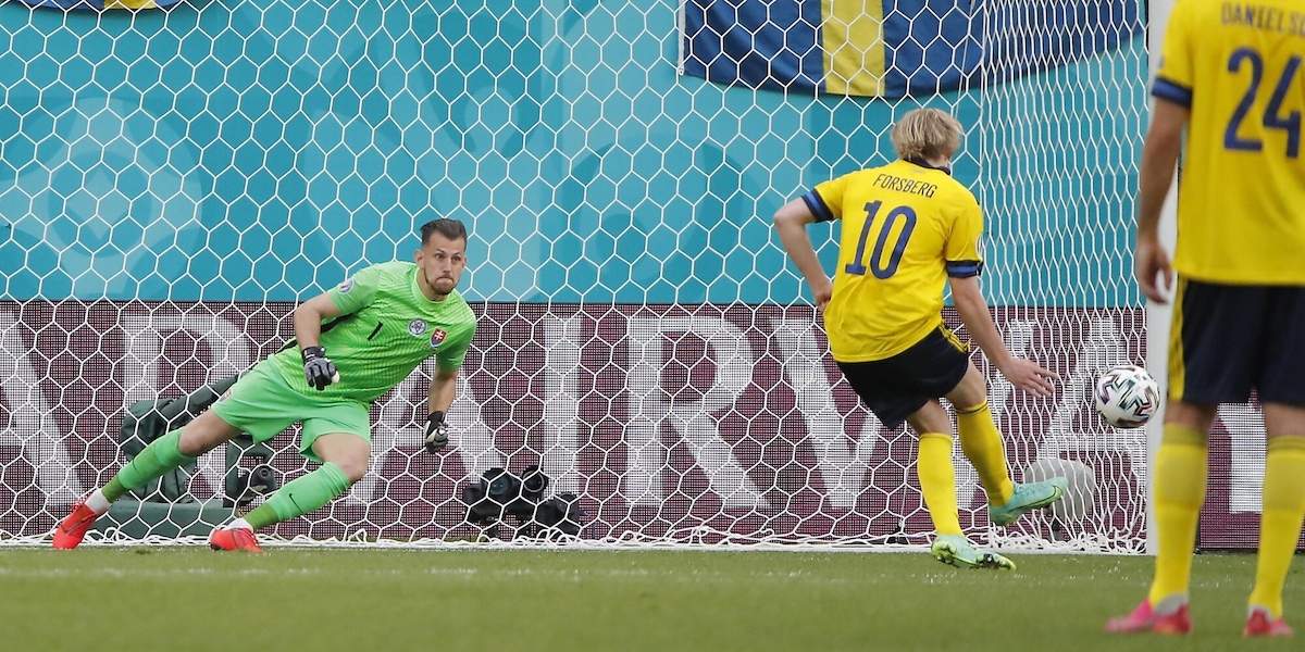 Euro 2020, Svezia-Slovacchia 1-0: Forsberg decisivo, Skriniar ko