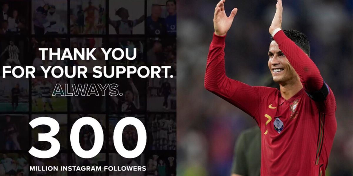Cristiano Ronaldo re di Instagram: 300 milioni di followers!