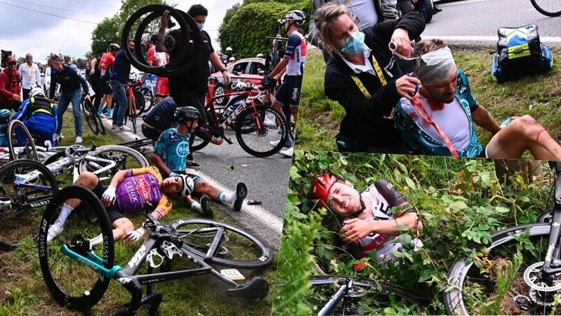 Tour de France, maxi incidente creato da una spettatrice!