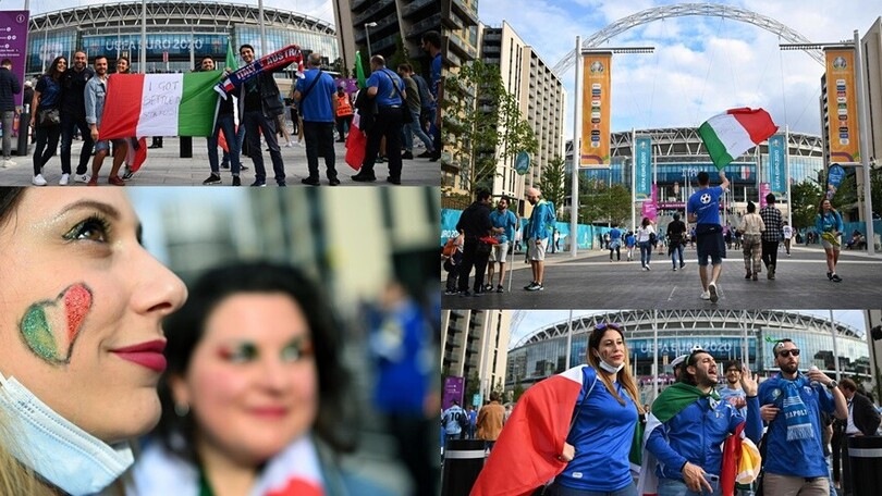 Italia-Austria, che festa: Wembley si colora d'azzurro