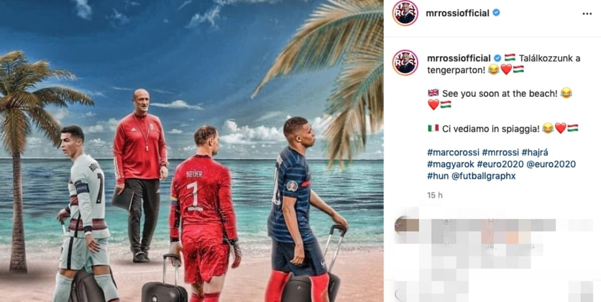 Marco Rossi scherza sui social: "Ronaldo, Mbappé e Neuer. Ci vediamo in spiaggia"