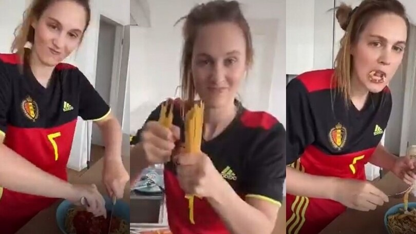Tifosa del Belgio sfida l'Italia: il video fa il giro del web!