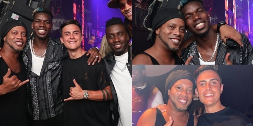 Dybala e Pobga con Ronaldinho, che festa a Miami!