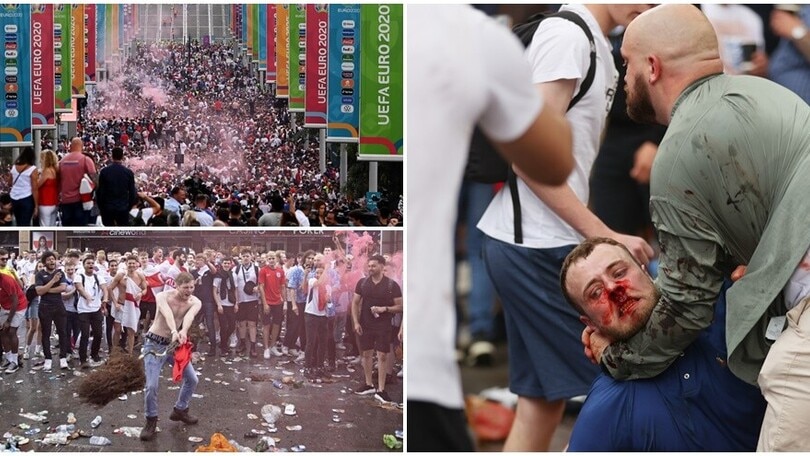 Wembley, incidenti e scontri tra tifosi prima di Italia-Inghilterra