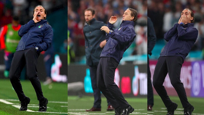 Euro2020, Mancini scatenato durante Italia-Inghilterra