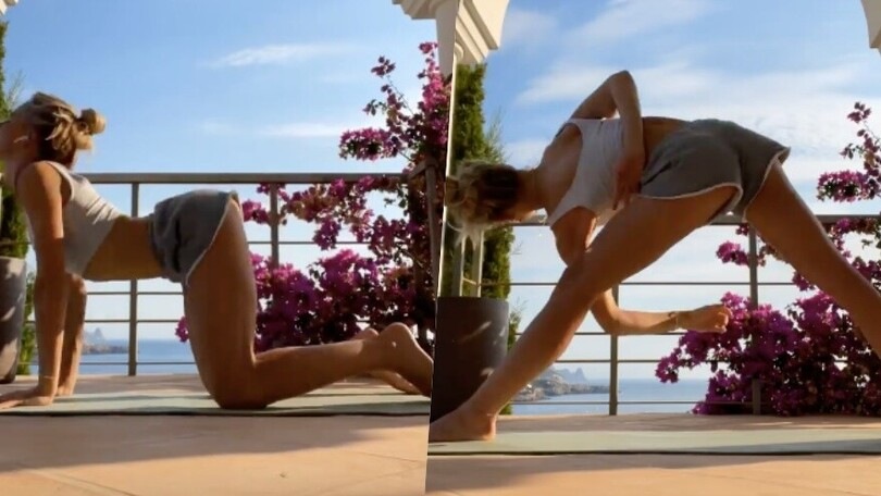 La fidanzata di De Ligt fa yoga e i social si scatenano