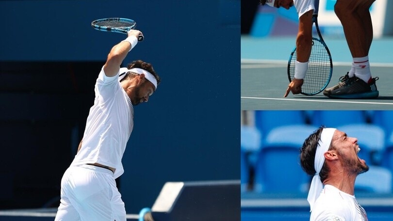 Tokyo2020, Fognini perde la testa: proteste e racchetta per aria