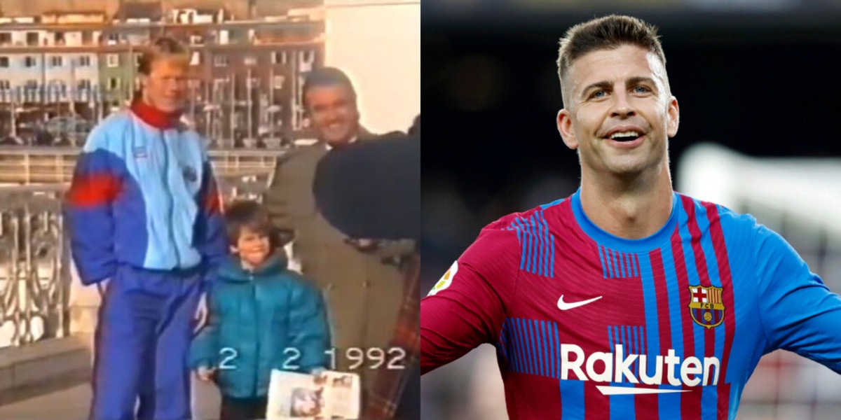 Barcellona, il video di 30 anni fa di Piqué insieme a Koeman
