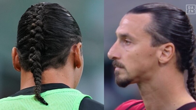 Ibrahimovic, gol e cambio look per Milan-Lazio: ecco la treccia
