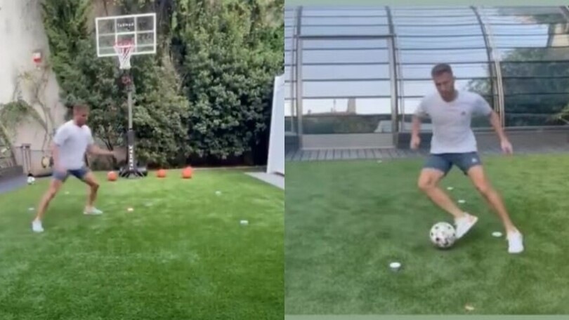 Arthur va di corsa: l'allenamento in giardino