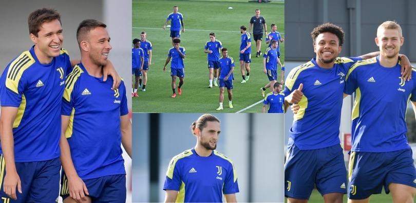 Juve, rifinitura prima del Chelsea: massima concentrazione e tanti sorrisi