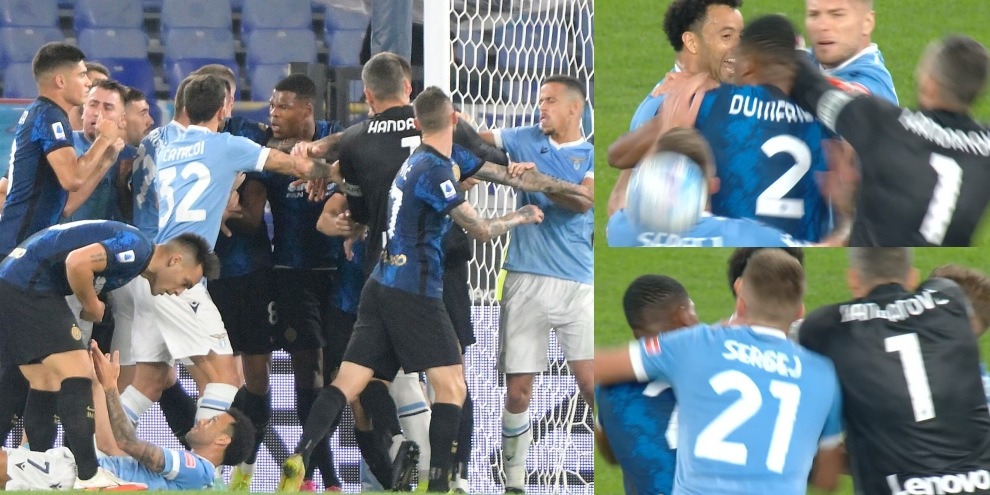 Rissa in campo nel finale di Lazio-Inter: è caos al gol di Felipe Anderson!