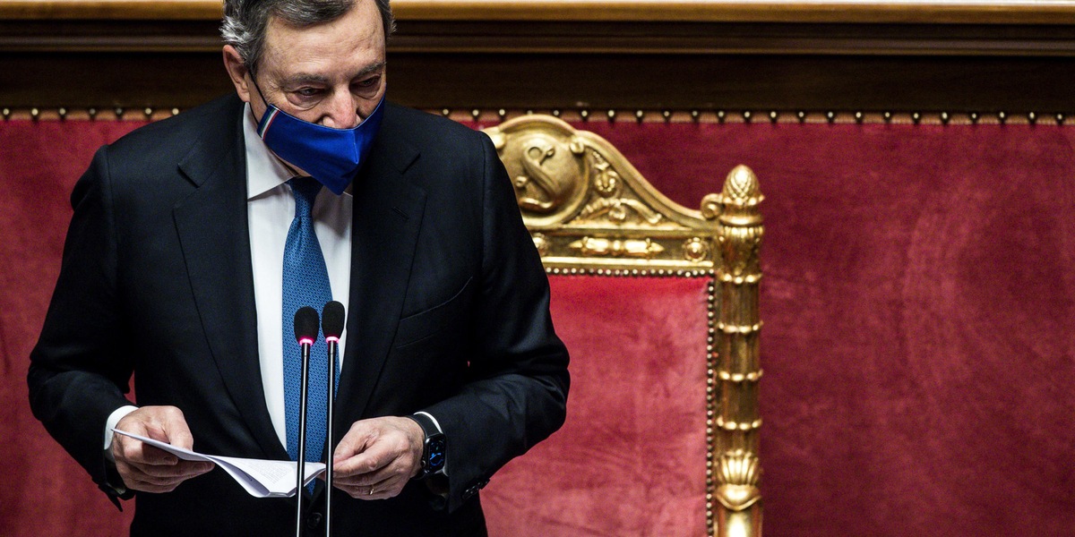 Draghi in Senato: "Covid? Curva epidemiologica sotto controllo"