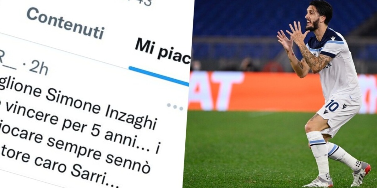 Lazio, bufera social: Luis Alberto, like a tweet contro Sarri