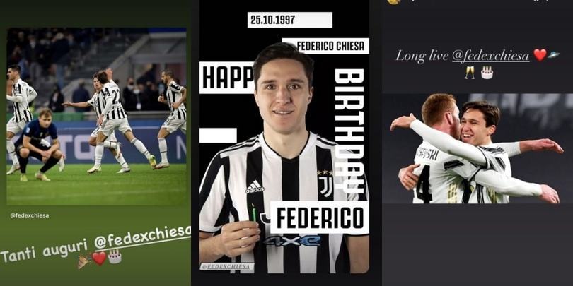 Da Dybala a Kulusevski, gli auguri social a Chiesa