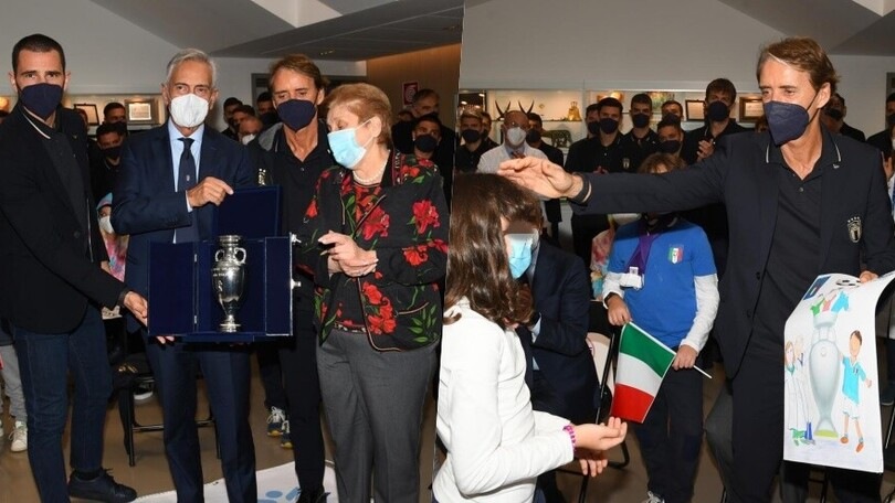 L'Italia al Bambin Gesù: da Mancini a Bonucci, la visita speciale