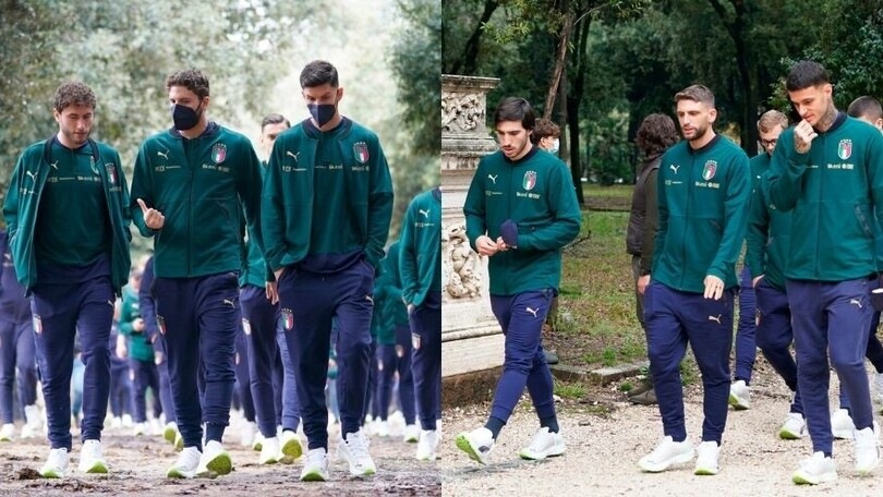 Italia-Svizzera, la Nazionale si rilassa: passeggiata a Villa Borghese