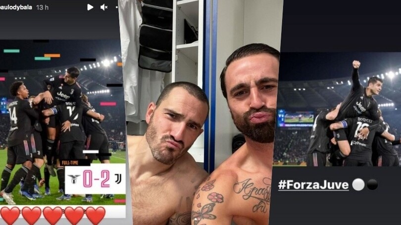 Juve, è festa social dopo la Lazio: Bonucci e Pinsoglio col selfie