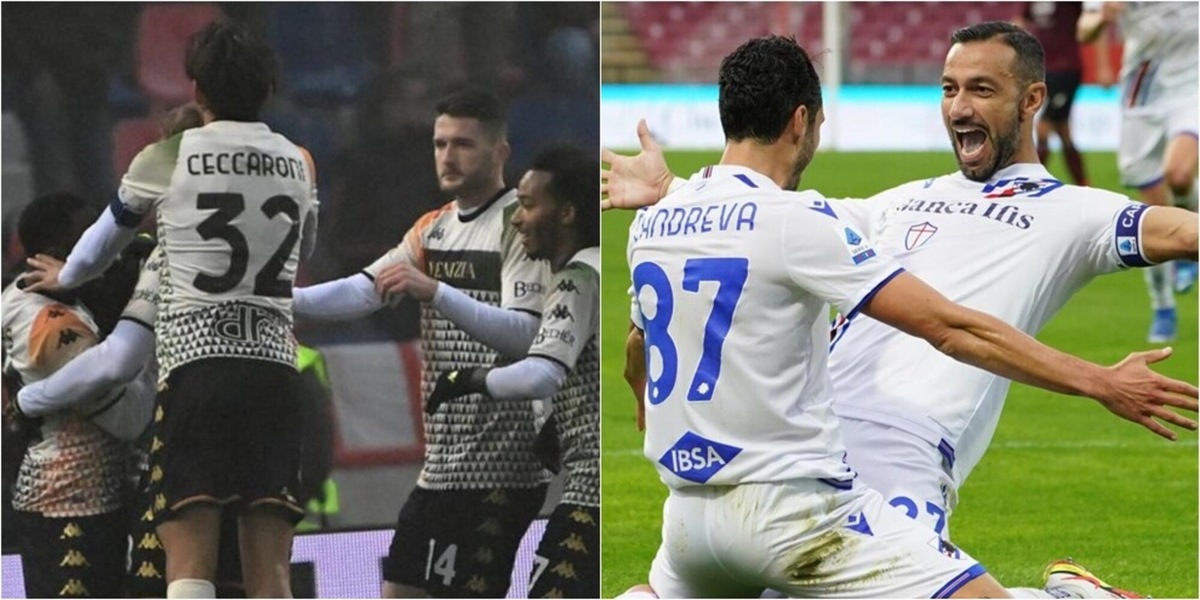 Bologna, Mihajlovic fermato dal Venezia. Candreva stende la Salernitana