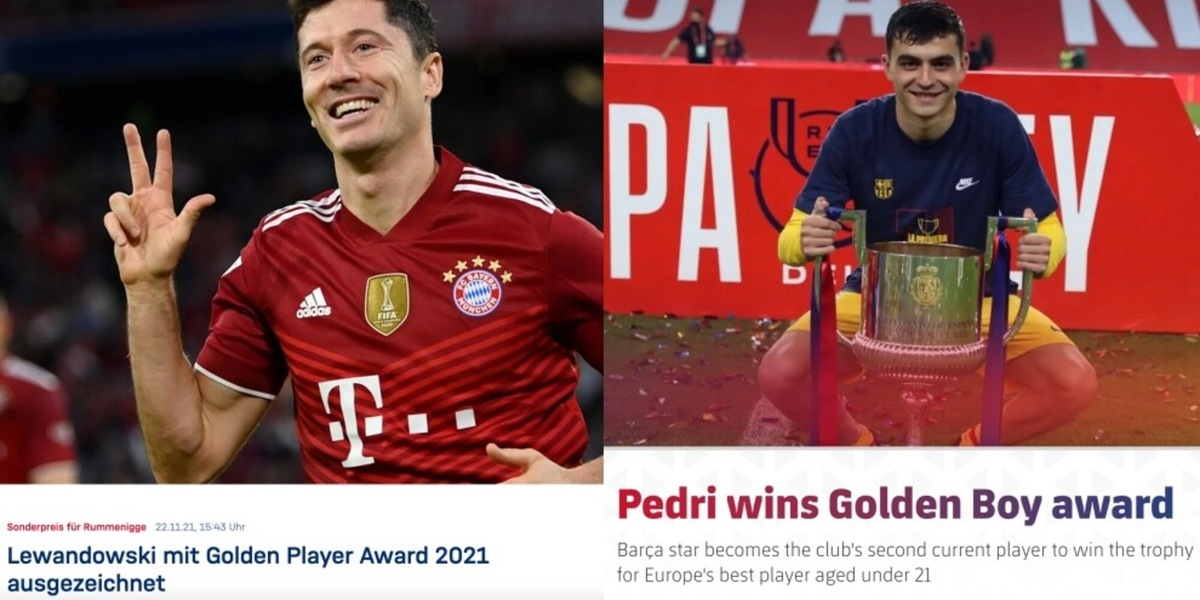 Golden Player e Golden Boy, Lewandowski e Pedri celebrati dai loro club