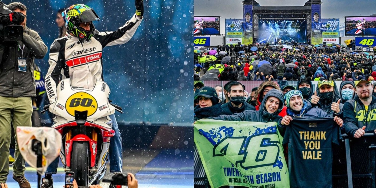 Valentino Rossi, il suo "ultimo giro" con i tifosi è da vera rockstar