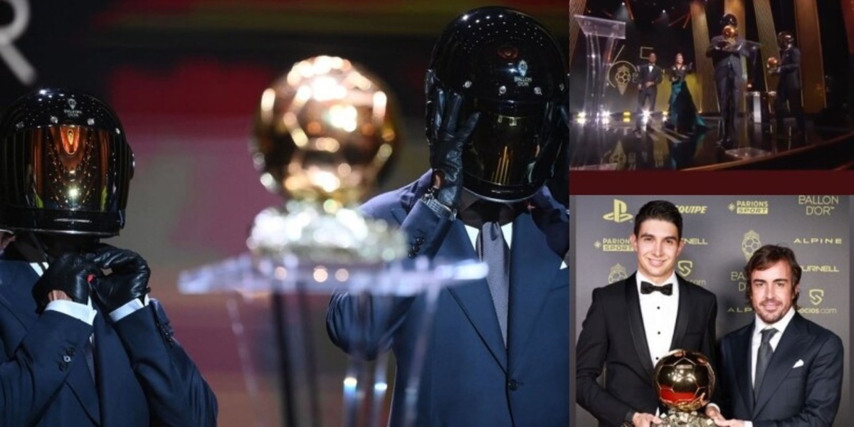 Alonso e Ocon al Pallone d'Oro 2021: che entrata misteriosa con i premi!