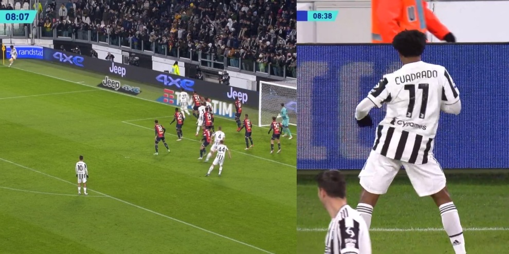 Super Cuadrado, segna direttamente da calcio d'angolo: la fotosequenza del gol
