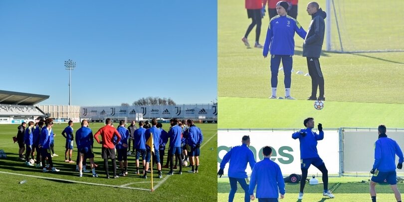 Juve, rifinitura pre Malmoe: la squadra a colloquio con Allegri