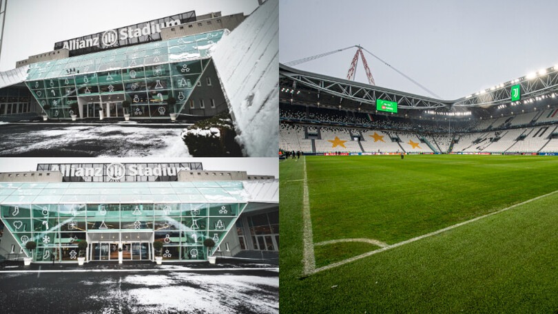 Juve-Malmoe, a Torino nevica ma il campo è in perfette condizioni