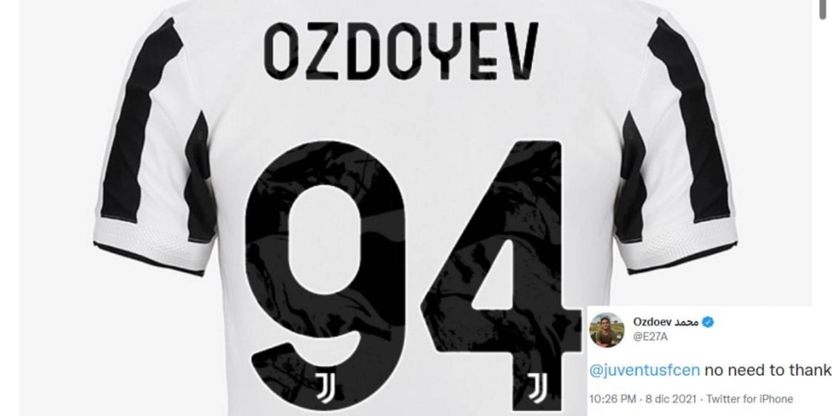 Ozdoev saluta la Juve, i social bianconeri lo osannano