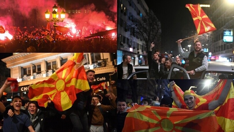 Skopje invasa dai tifosi della Macedonia del Nord: che festa!