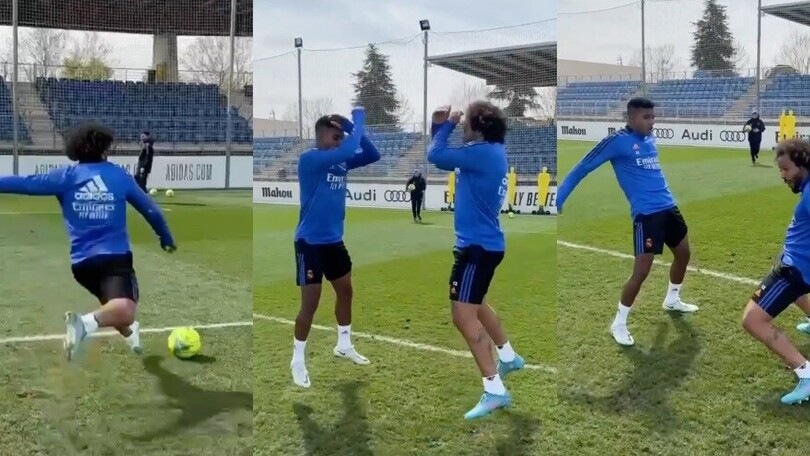 Marcelo, punizione pazzesca ed esultanza... alla CR7!