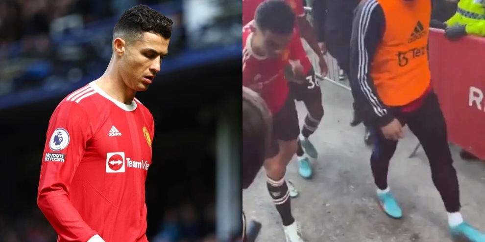 Cristiano Ronaldo distrugge il telefono di un tifoso: la reazione è virale