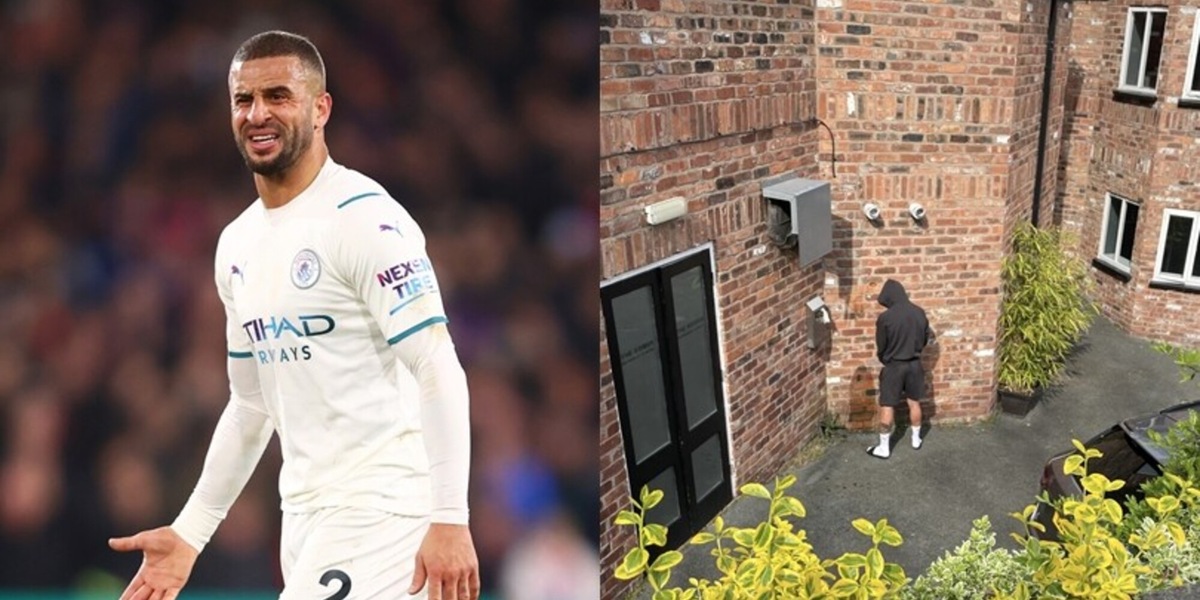 Figuraccia per Kyle Walker: sorpreso a fare pipì sul muro di un hotel