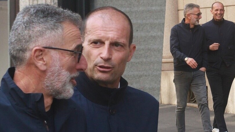 Allegri si gode la giornata libera in via Monte Napoleone con Tassotti