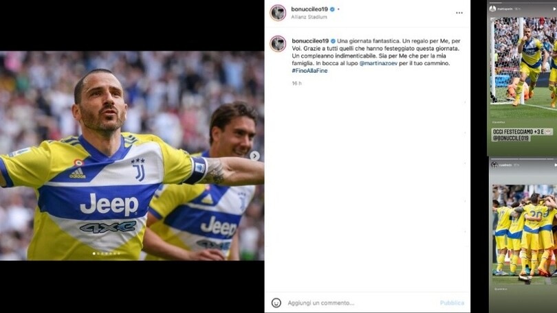 Juve in Champions, da Bonucci a Vlahovic: che festa sui social!