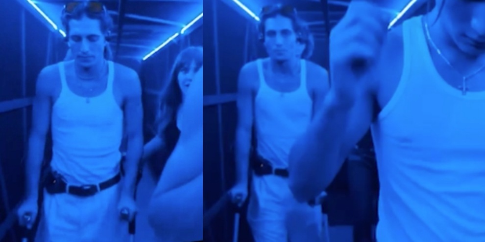 Maneskin, l'arrivo in stampelle di Damiano all'Eurovision